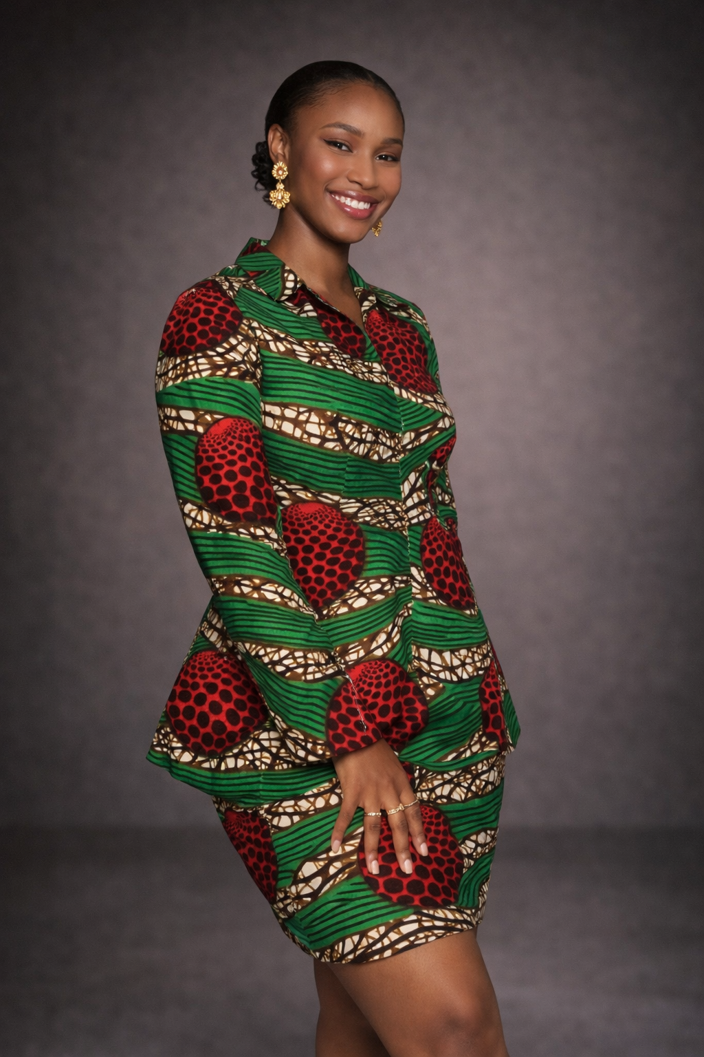 Ensemble Wax Hollandais Femme – Jupe & Chemise